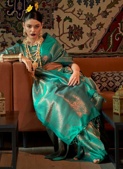 Adorable Silk Rama Designer Saree