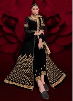 Adorning Black Sangeet Anarkali Salwar Suit