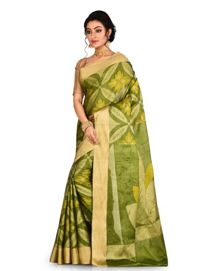 Adorning Green Weaving Banarasi Silk Classic Saree
