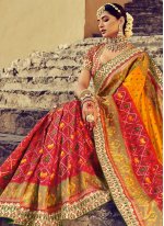 Adorning Patola Silk  Designer Half N Half Saree