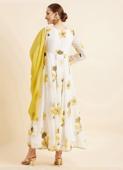 Aesthetic Georgette Ceremonial Designer Gown