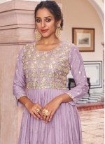 Aesthetic Lavender Party Anarkali Salwar Suit