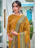 Affectionate Pashmina Mustard Trendy Salwar Suit