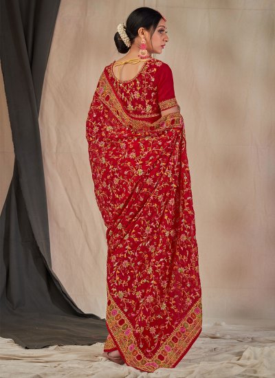 Alluring Embroidered Ceremonial Classic Saree