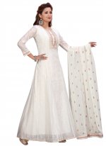Alluring Off White Ceremonial Readymade Suit