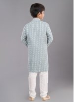 Amazing Embroidered Work Cotton Silk Kurta Pyjama
