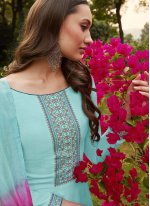 Amazing Muslin Embroidered Pant Style Suit