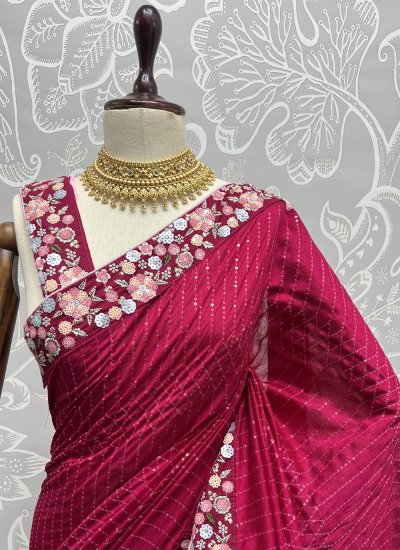 Amazing Pink Trendy Saree