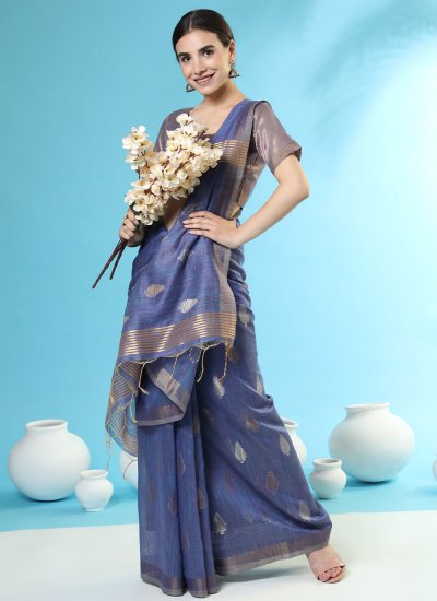 Amazing Woven Handloom silk Trendy Saree
