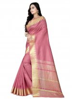 Amusing Weaving Art Silk Pink Designer Traditional Saree