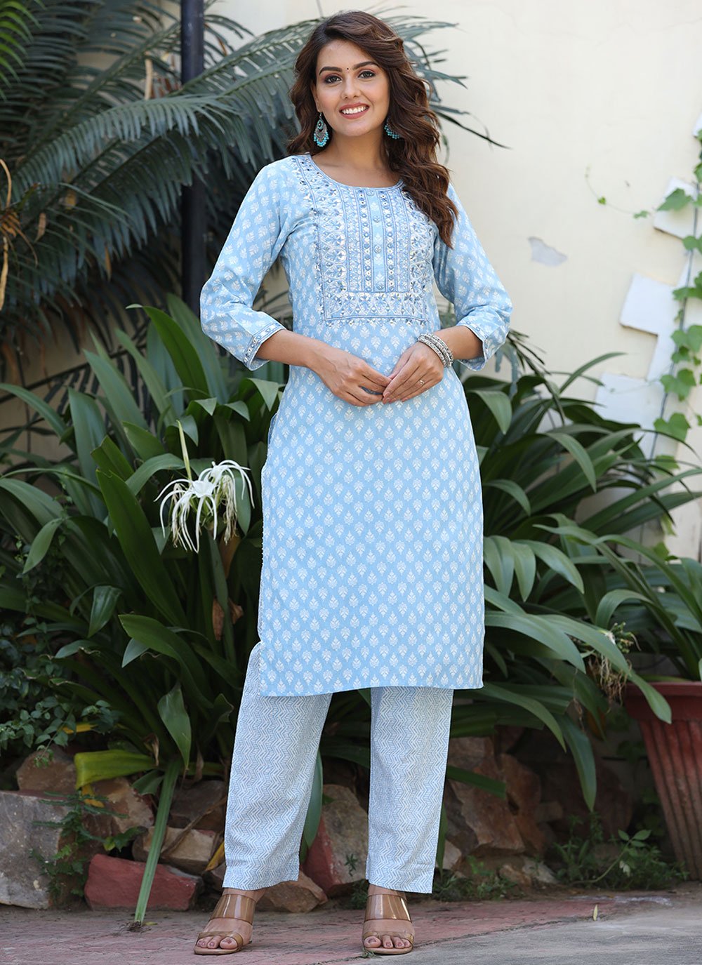 Party wear 2024 cotton kurti