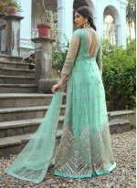 Appealing Sea Green Engagement Floor Length Anarkali Salwar Suit
