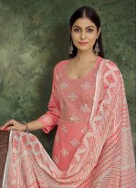 Aqua Blue and Pink Mehndi Trendy Salwar Suit