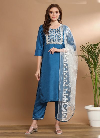 Stylish Cotton Reception Straight Salwar Suit