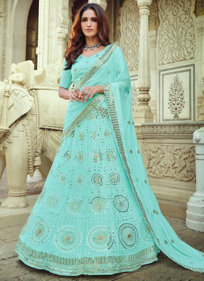 Buy Jacquard Lehenga Choli with Embroidered and Sequins Work Online :  276868 -