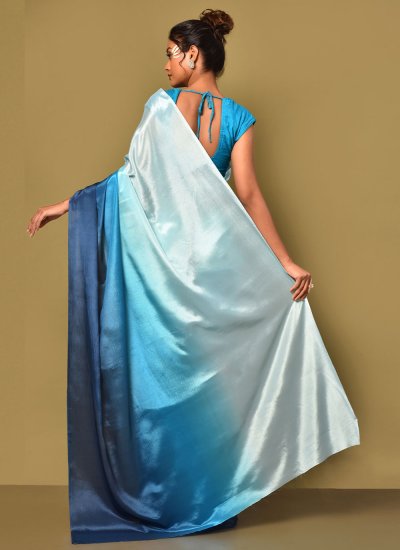 Aqua Blue Wedding Designer Saree