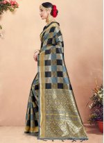 Art Banarasi Silk Designer Traditional Saree in Multi Colour
