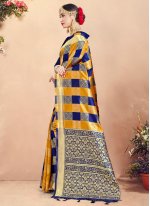 Art Banarasi Silk Multi Colour Designer Traditional Saree