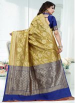 Art Banarasi Silk Weaving Green Traditional Designer Saree