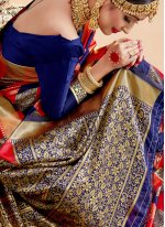 Art Banarasi Silk Woven Traditional Saree in Multi Colour