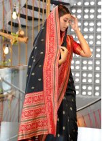 Art Silk Black Traditional Saree