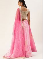 Art Silk Sequins Lehenga Choli in Pink