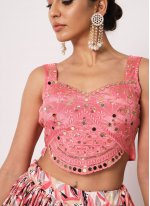 Art Silk Sequins Pink Lehenga Choli