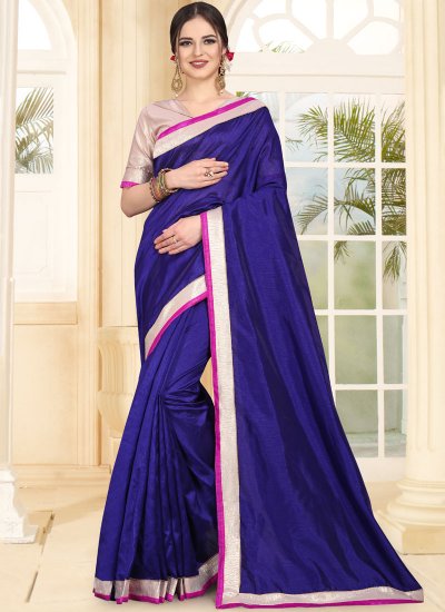 Art Silk Traditional Saree in Blue