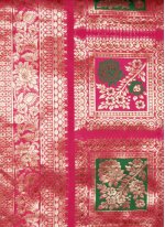 Art Silk Weaving Designer Traditional Saree in Hot Pink
