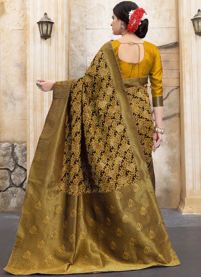 
                            Art Silk Weaving Designer Traditional Saree in Yellow
