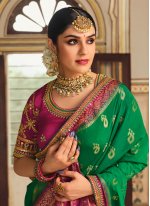 Aspiring Green Fancy Fabric Traditional Saree