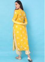 Aspiring Rayon Foil Print Readymade Salwar Suit