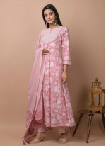 Astonishing Cotton Pink Printed Salwar Kameez