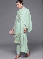 Astonishing Sequins Green Georgette Designer Pakistani Salwar Suit