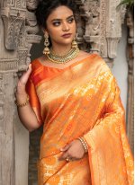 Astounding Banarasi Silk Weaving Designer Traditional Saree