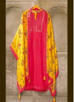 Astounding Chanderi Cotton Festival Churidar Designer Suit