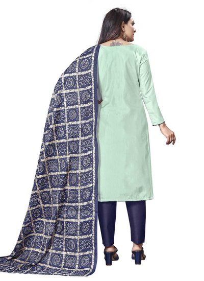 Astounding Embroidered Silk Straight Salwar Suit