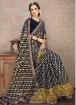 Attractive Printed Fancy Fabric Multi Colour Classic Saree
