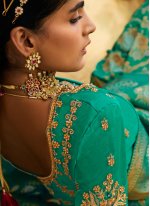Auspicious Silk Embroidered Designer Traditional Saree