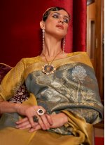 Auspicious Weaving Silk Grey Classic Saree