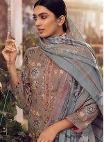 Awesome Brown Pashmina Palazzo Suit