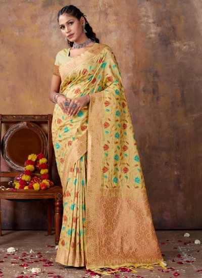 Awesome Green Fancy Traditional Saree