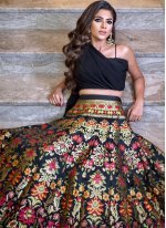 Banarasi Silk Black Zari Trendy Lehenga Choli