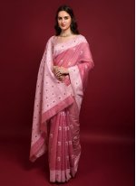 Banarasi Silk Casual Saree in Pink