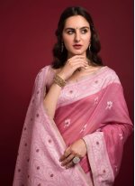 Banarasi Silk Casual Saree in Pink