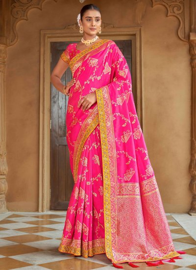 Banarasi Silk Designer Saree in Pink