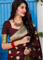 Banarasi Silk Designer Traditional Saree in Maroon