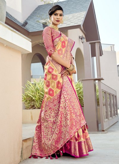 Banarasi Silk Designer Traditional Saree in Multi Colour