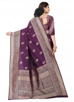 Banarasi Silk Designer Traditional Saree in Purple