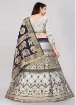 Banarasi Silk Jacquard Work Trendy Lehenga Choli in Grey